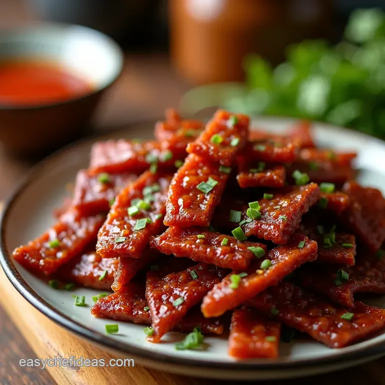 Seoulfully Sweet Spicy Beef Jerky presentation
