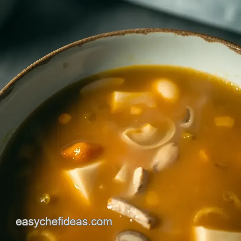 Seriously Good Hot and Sour Soup presentation