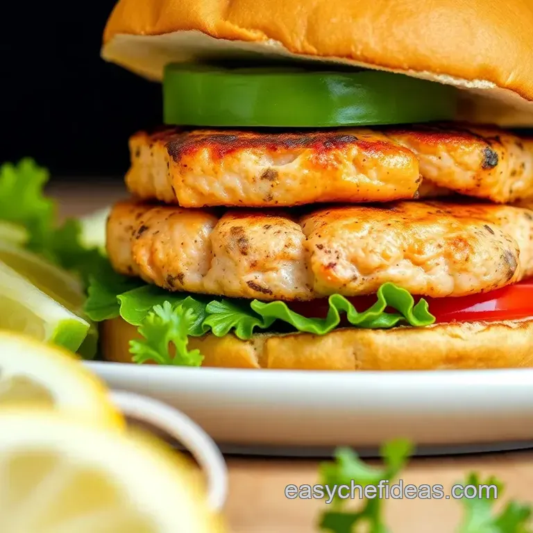 Seriously Good Salmon Burgers presentation