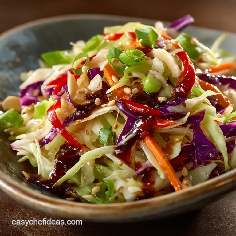 The Emperors Crunch Sesameginger Asian Slaw presentation
