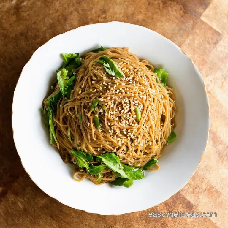 Sesame Ginger Noodle Salad presentation