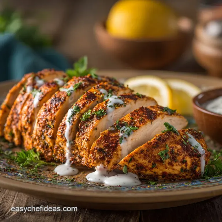 Shawarma Spiced Chicken Breast: the Weekday Wonder (Pan-Seared or Grilled) presentation