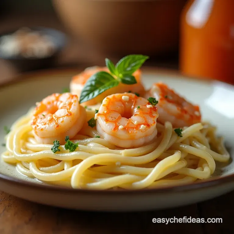 Shrimp Alfredo the Creamiest Dreamy Pasta Night presentation