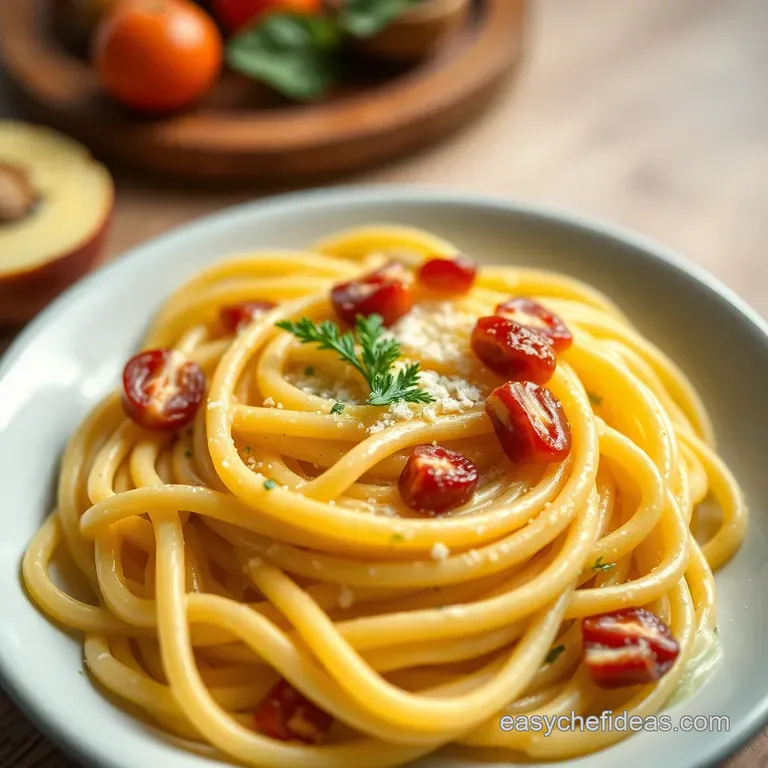 Silky Smooth Homemade Egg Yolk Pasta presentation