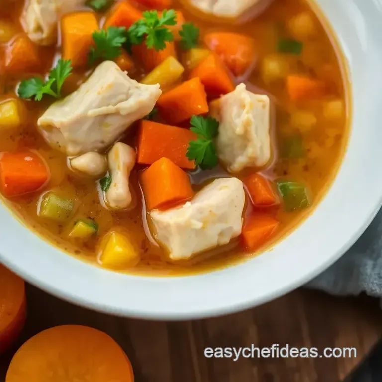 Simmered Chicken Soup - a Spicy Bowl of Comfort presentation