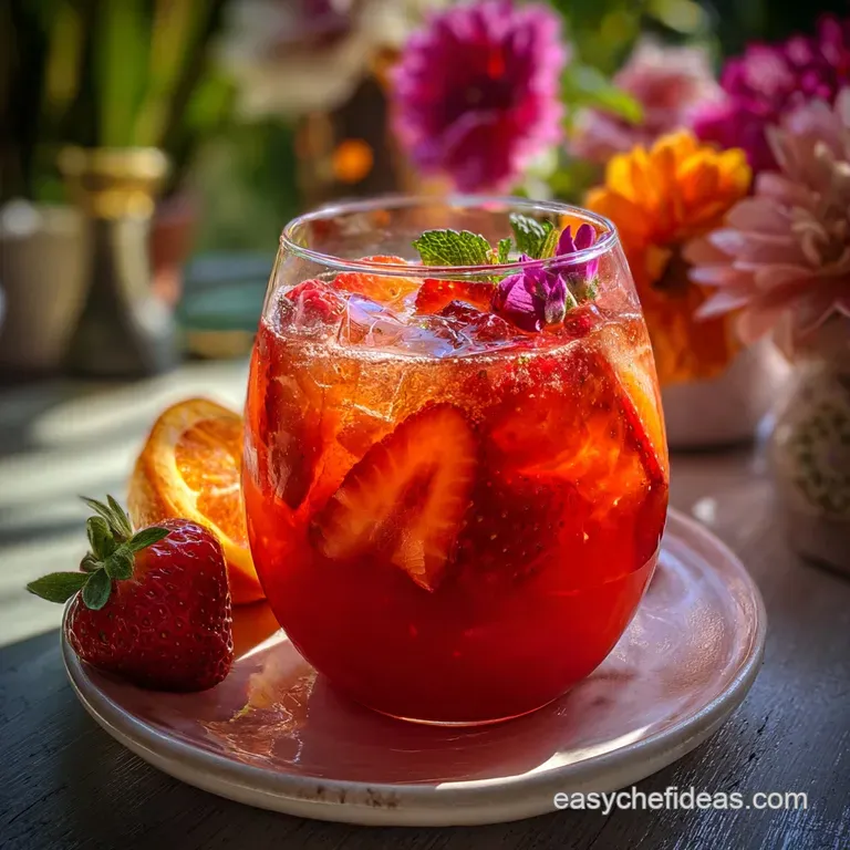 Simple Fruit Alcohol Cocktail with Raspberry Rum