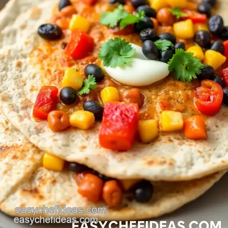 Sizzling Rainbow Veggie Quesadillas Delight presentation