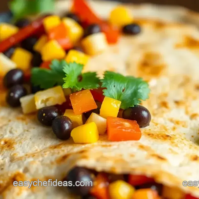 Sizzling Rainbow Veggie Quesadillas Delight