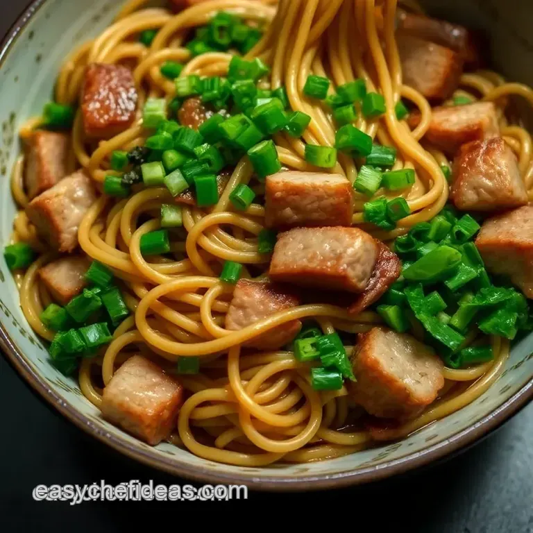 Sizzling Yaki Soba presentation