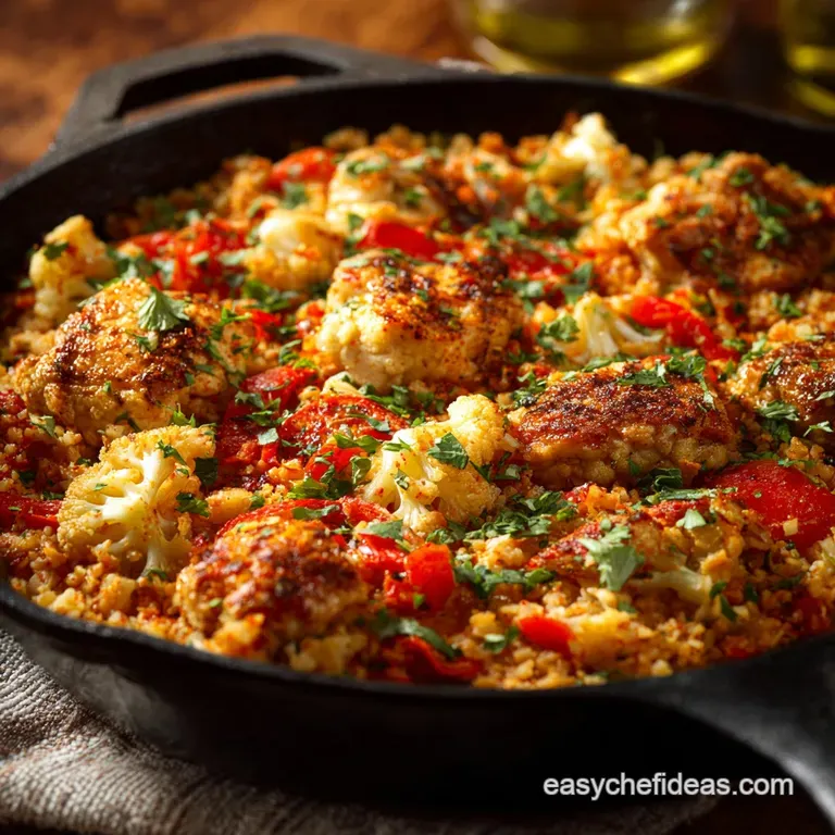 Skillet Cauliflower Arroz Con Pollo: the 40-Minute Low Carb One-Pan Wonder presentation