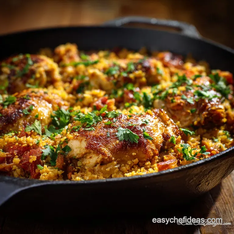 Skillet Cauliflower Arroz Con Pollo: The 40-Minute Low Carb One-Pan Wonder