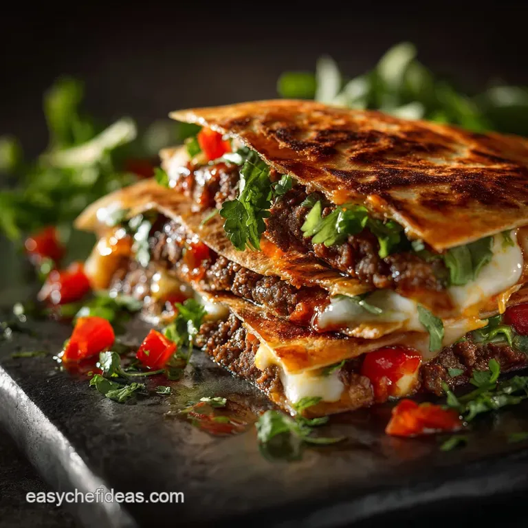 Skinny Buffalo Burger Quesadilla: Lean Turkey and Ultra-Crispy presentation