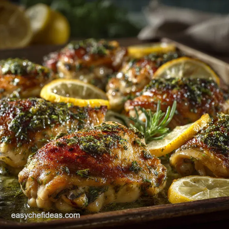 Skinny Recipes Collection: Mediterranean Lemon-Herb Chicken Traybake presentation