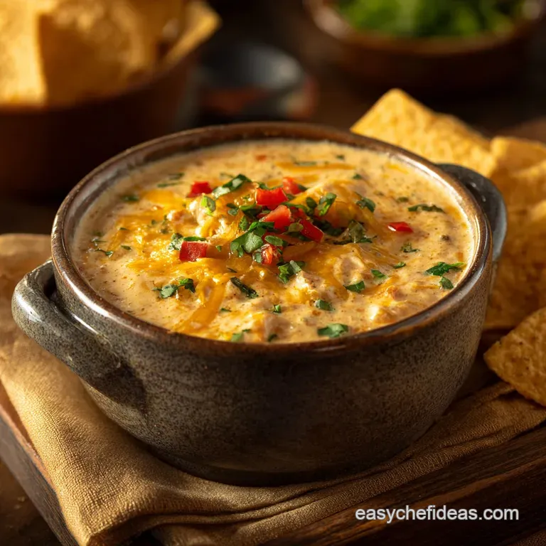 Skinny Queso Dip Guiltfree Ultracreamy Cheese Dip Recipe presentation