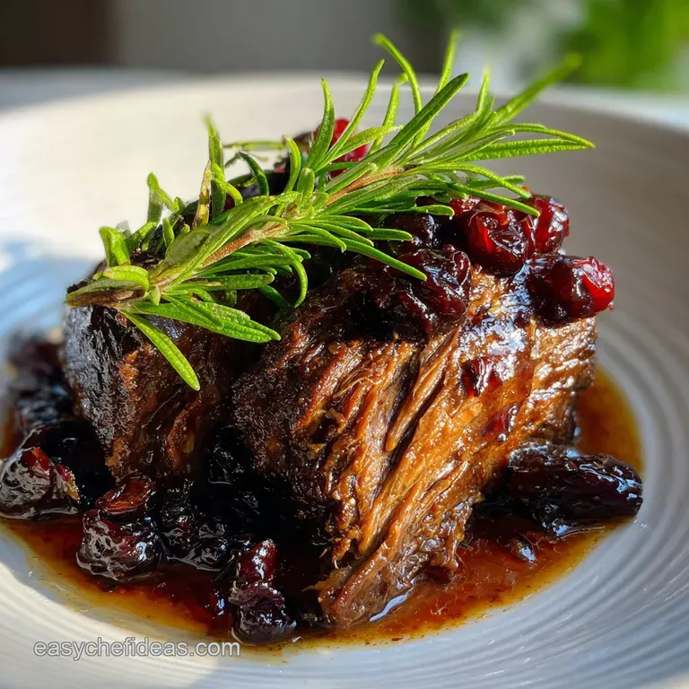 Slow Braised Beef Roast with Cranberry