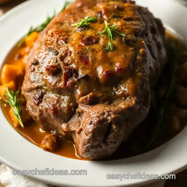 Slow-Cooked Mediterranean Lamb Leg in the Crockpot presentation