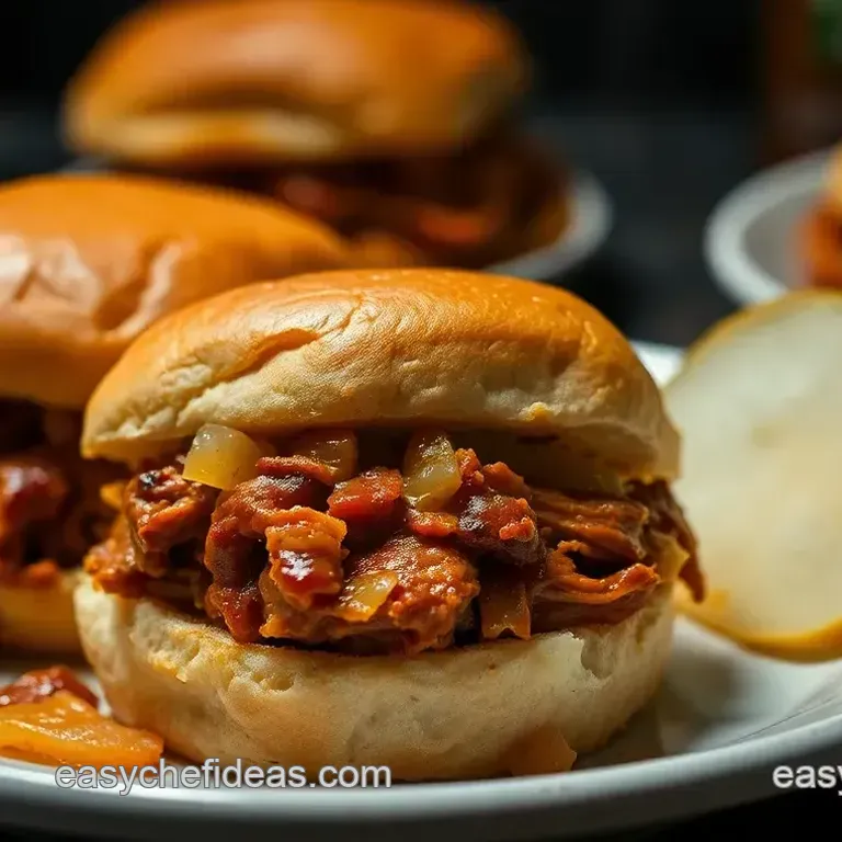 Slow Cooker BBQ Pulled Chicken Sliders