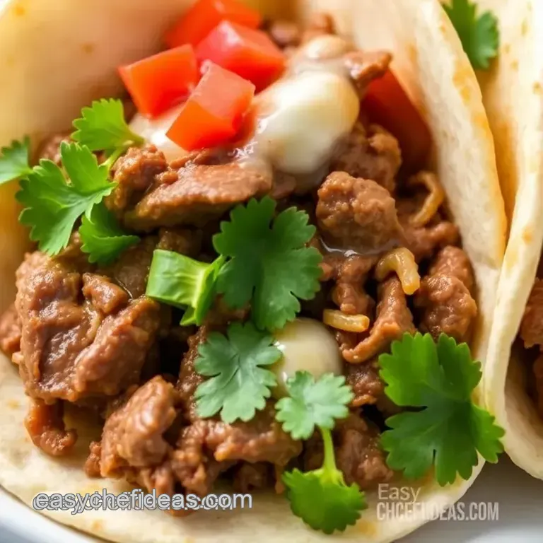Slow Cooker Beef Tacos with Flavorful Twist presentation