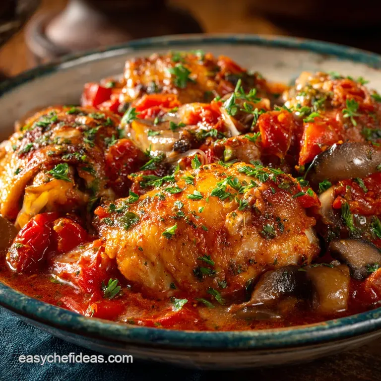 Slow Cooker Chicken Cacciatore: the Easy Rustic Comfort Recipe presentation