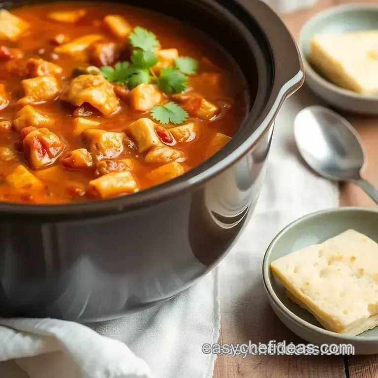 Easy Slow Cooker Chicken Enchilada Soup presentation