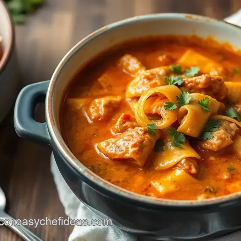 Easy Slow Cooker Chicken Enchilada Soup