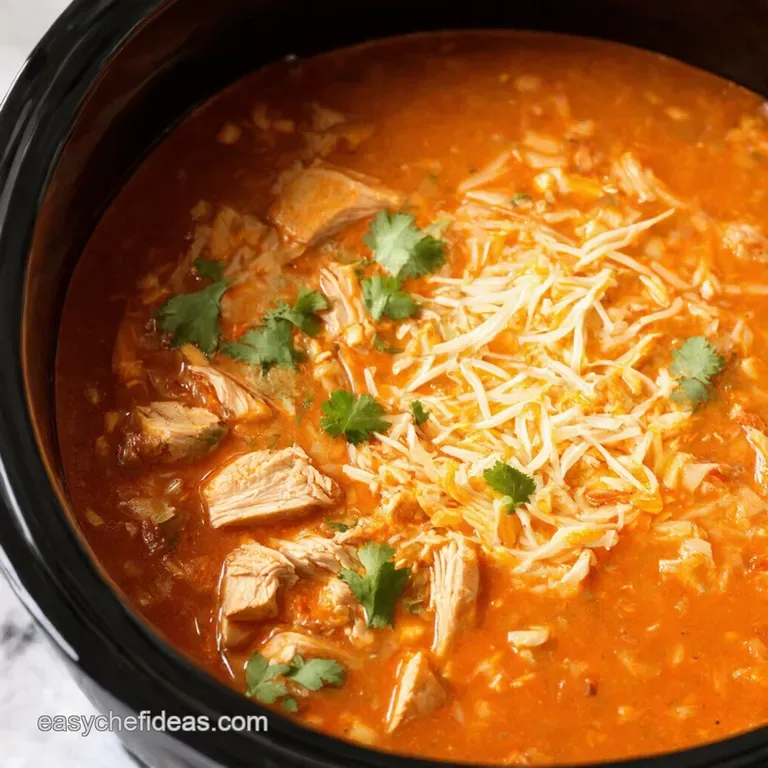 Slow Cooker Fiesta Chicken Tortilla Soup Set It and Forget It presentation