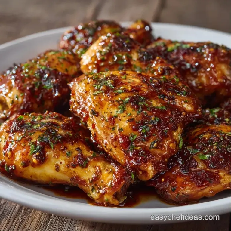 Golden chicken pieces coated in a sticky glaze served over fluffy white rice with a sprinkle of toasted sesame seeds.