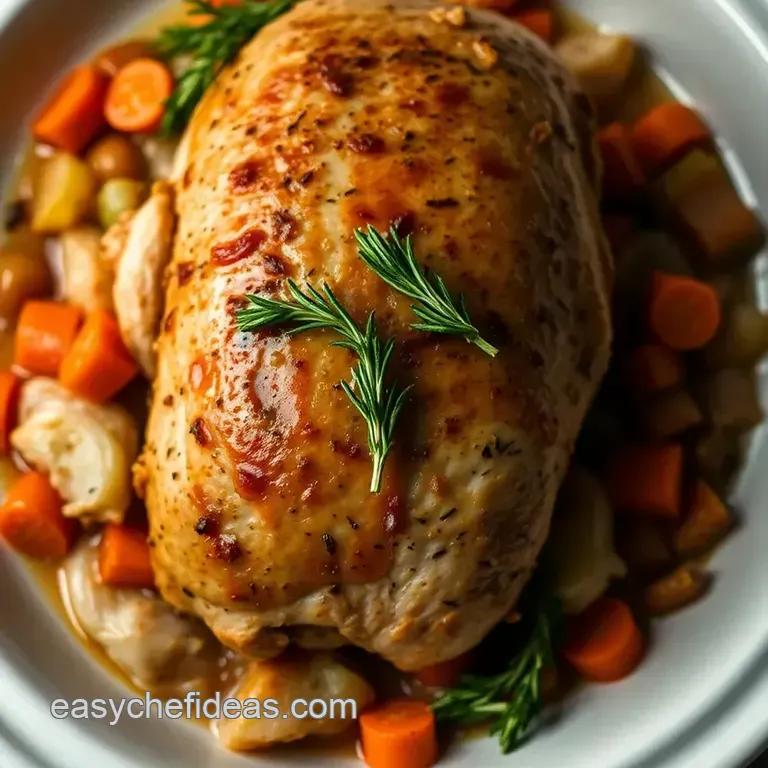 Slow Cooker Rosemary & Garlic Turkey Breast presentation