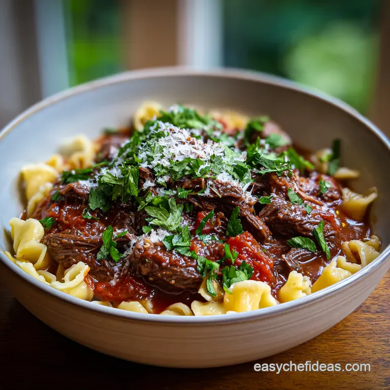 SlowBraised Beef Cheek Ragu with Pappardelle