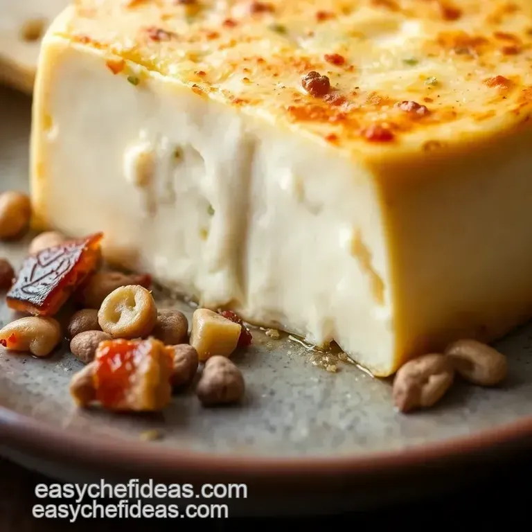 Smoky Delight: Effortless Smoked Provolone Cheese presentation