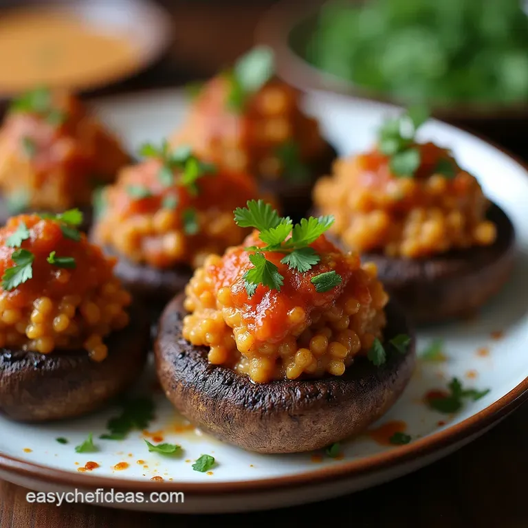 Smoky Sizzling Cowboy Stuffed Mushrooms