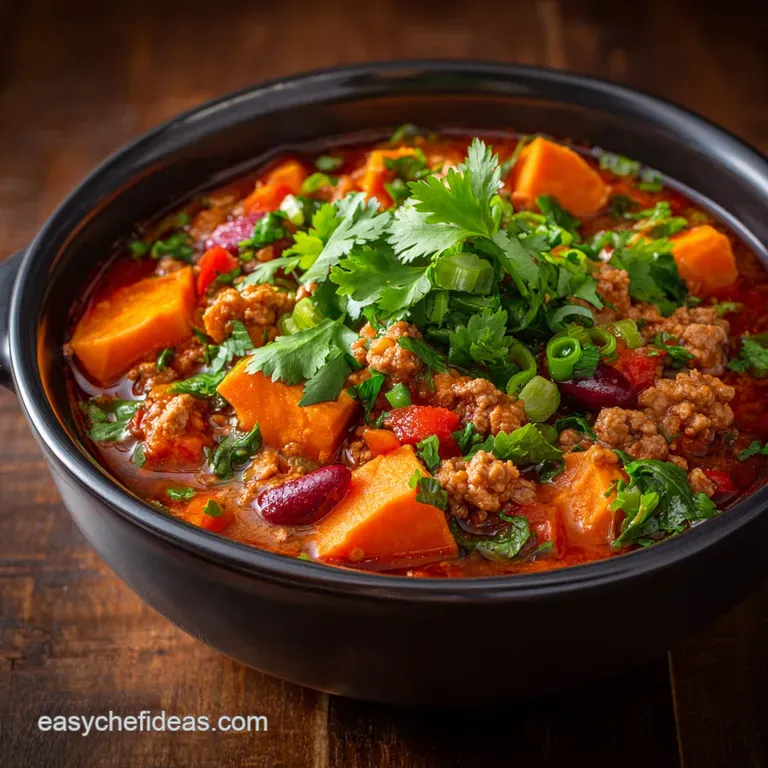 Turkey Chili with Sweet Potato the Ultimate Smoky Heartwarmer presentation