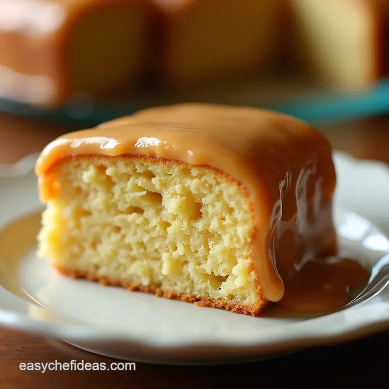 Southern Belle Caramel Cake with Dreamy Caramel Icing presentation