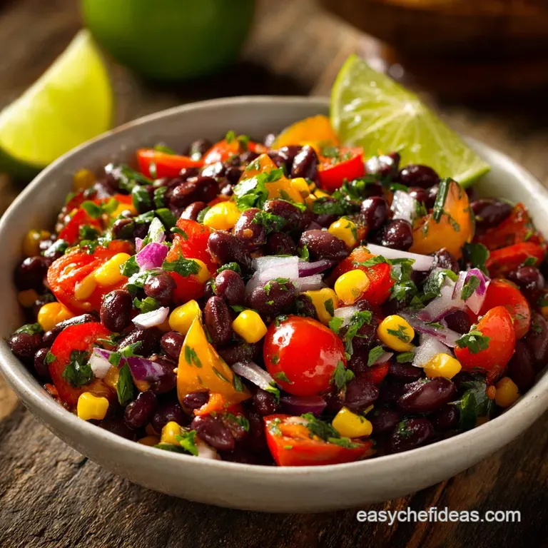 Southwestern Black Bean Salad Zesty Corn and Black Bean Salad for Summer presentation