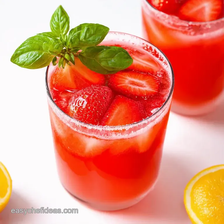 Sparkling Strawberry Basil Lemonade