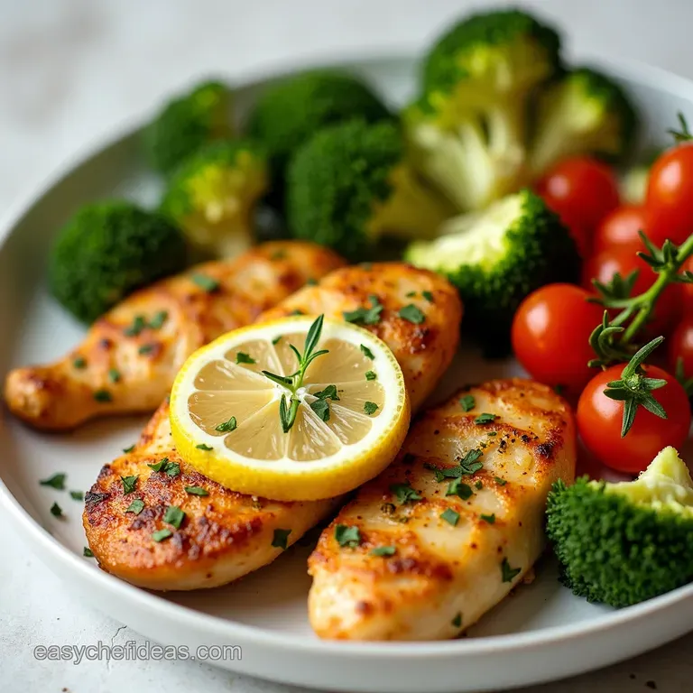 Speedy Air Fryer Lemon Herb Chicken Veggie Tray Bake