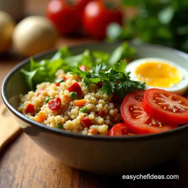 Speedy Mediterranean Quinoa Bowl presentation