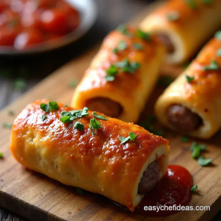 Speedy Sausage Rolls with a Zing presentation