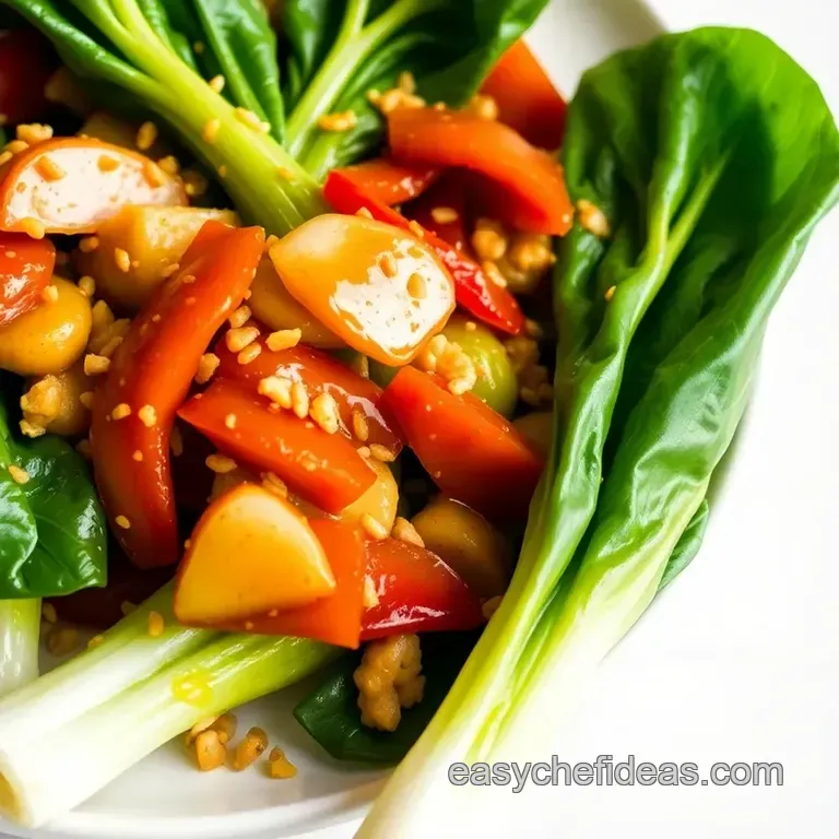 Speedy Sesame Ginger Bok Choy Stir-Fry presentation