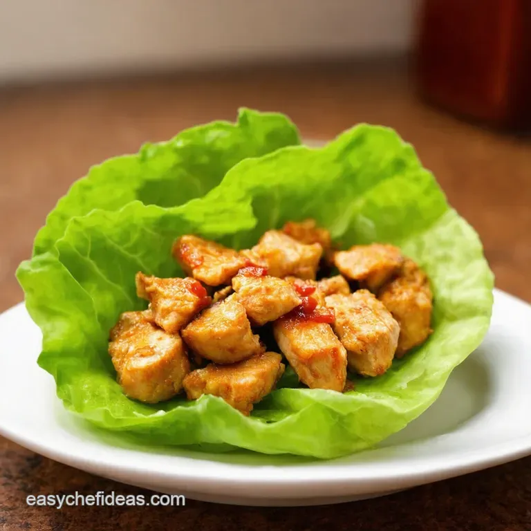 Speedy Sriracha Chicken Lettuce Wraps presentation