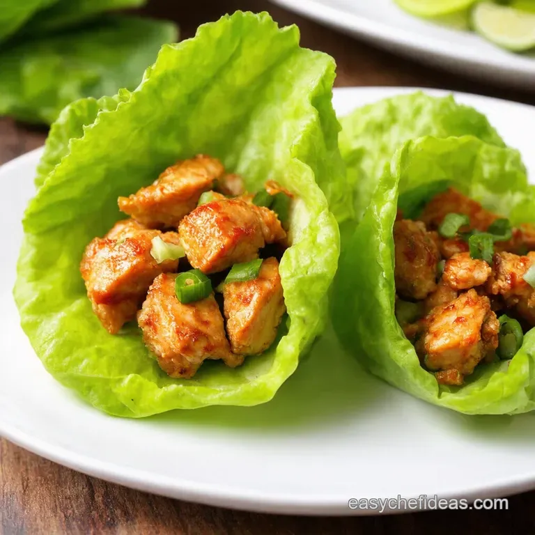 Speedy Sriracha Chicken Lettuce Wraps