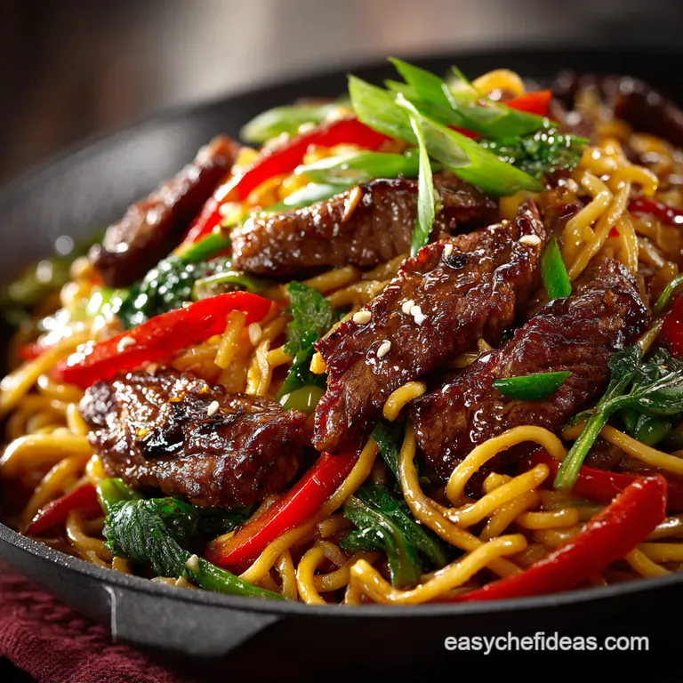 Speedy Weeknight Beef Lo Mein