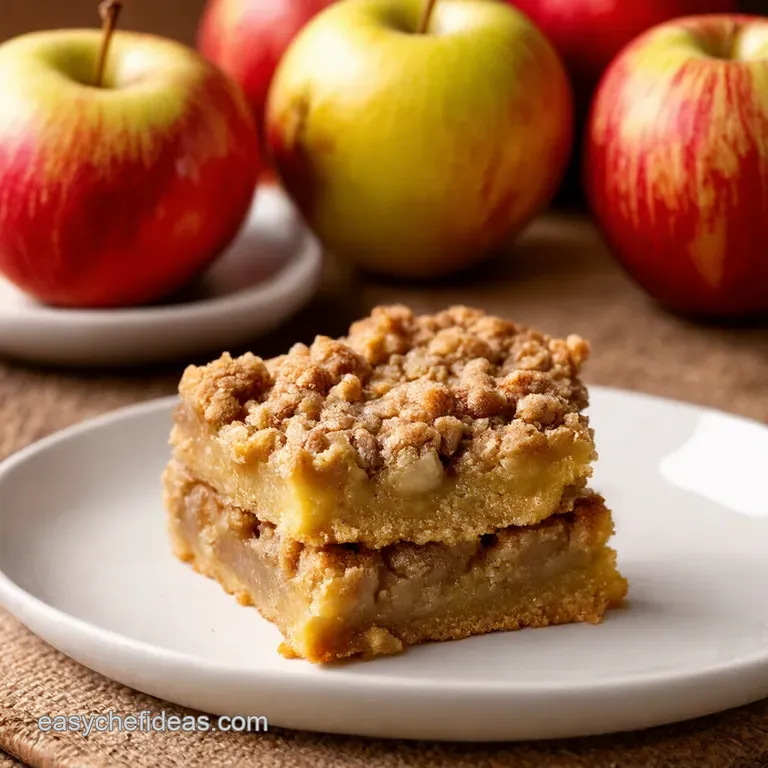 Spiced Apple Crumble Bars with Salted Caramel Drizzle presentation