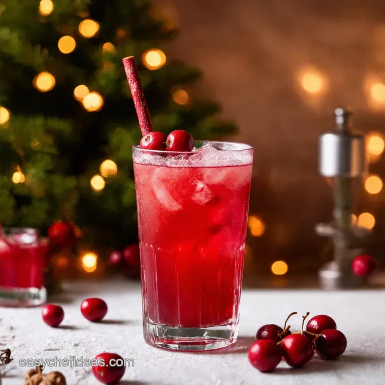 Spiced Cranberry Sparkler a Festive Mocktail Masterpiece presentation