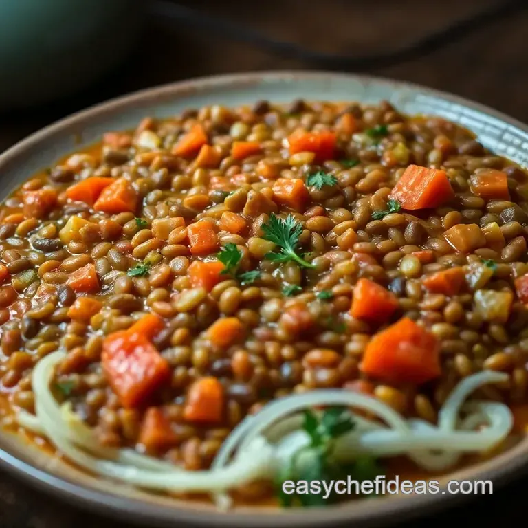 Spiced Lentil and Vegetable Stew (A Comfort Food Classic) presentation