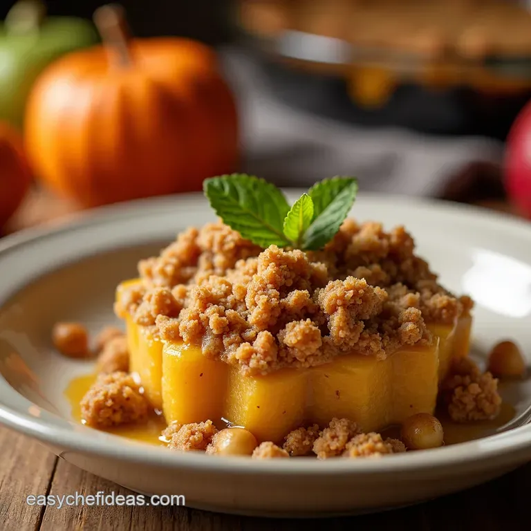 Spiced Pumpkin Apple Crumble presentation