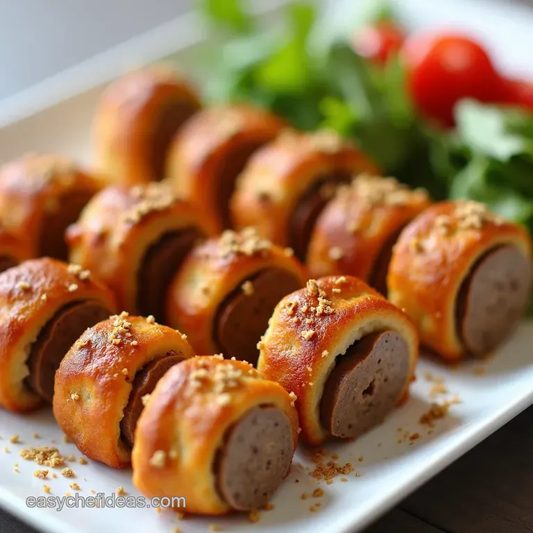 Spiced Sausage Rolls with Apple Cranberry Chutney