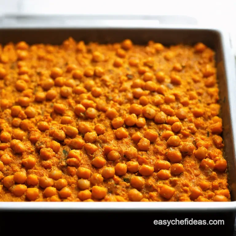 Spiced Sweet Potato Chickpea Traybake presentation