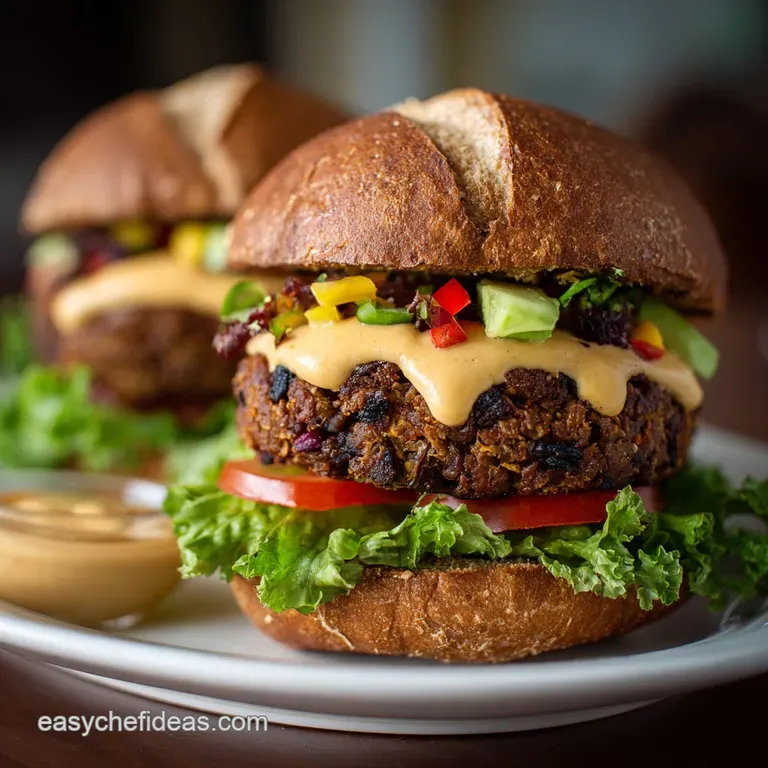 Spicy Black Bean Burgers with Chipotle Mayonnaise (The Ultimate Sturdy Recipe) presentation