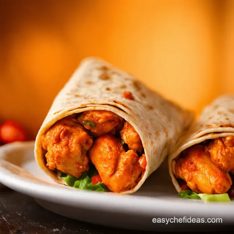 Spicy Buffalo Chicken Wraps Wing Night Without the Wings presentation